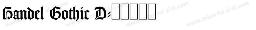 Handel Gothic D字体转换